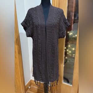 New Directions Dark Brown Knit Cardigan